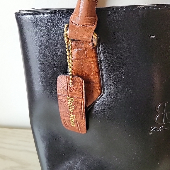 VINTAGE BELLE ROSE HAND PAGE PURSE WITH BUILT IN WALLET/ORGANIZER 11.5" X 8.5" - Picture 4 of 11